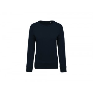 SWEAT SRA PUNHO E CÓS EM RIBE AZUL ESCURO K481